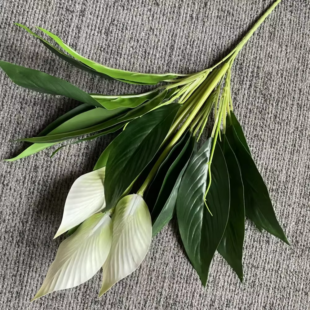 Plantes vertes artificielles en plastique au toucher réaliste