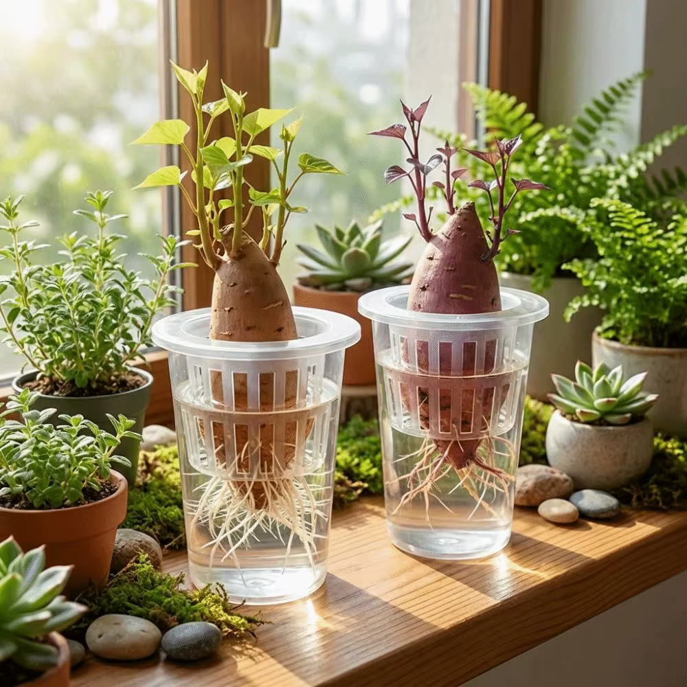 Gobelets en maille plastique transparente pour hydroponie