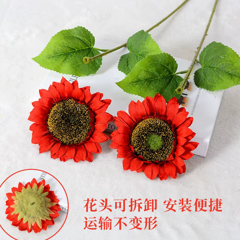 Fleurs artificielles de tournesol en soie