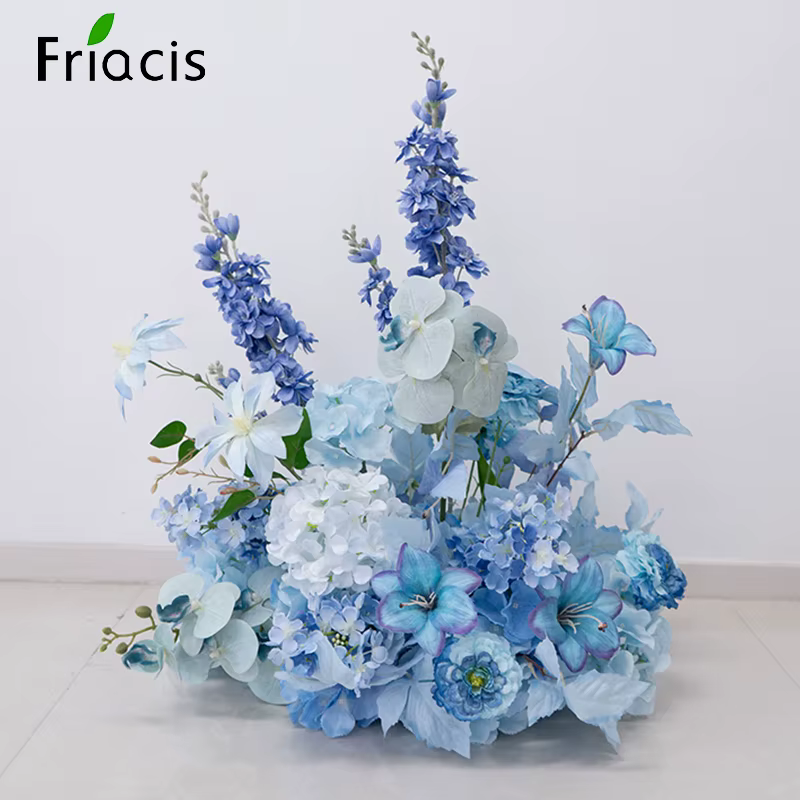 Nouvelles fleurs artificielles bleues