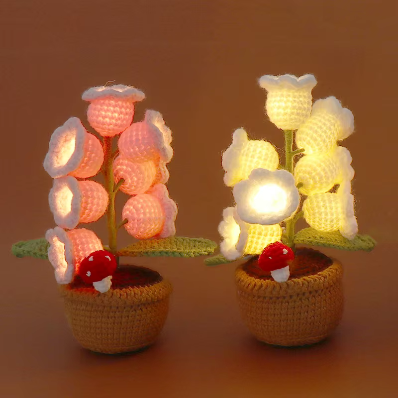Orchidée Clochette au Crochet avec Pot