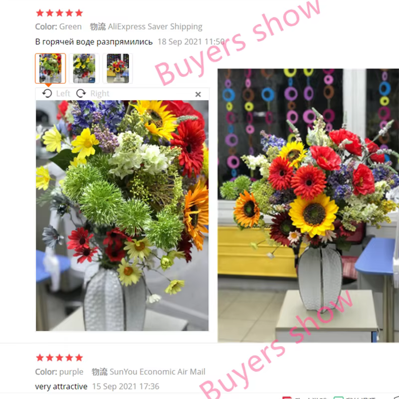 Bouquet de pissenlits artificiels pour la décoration intérieure