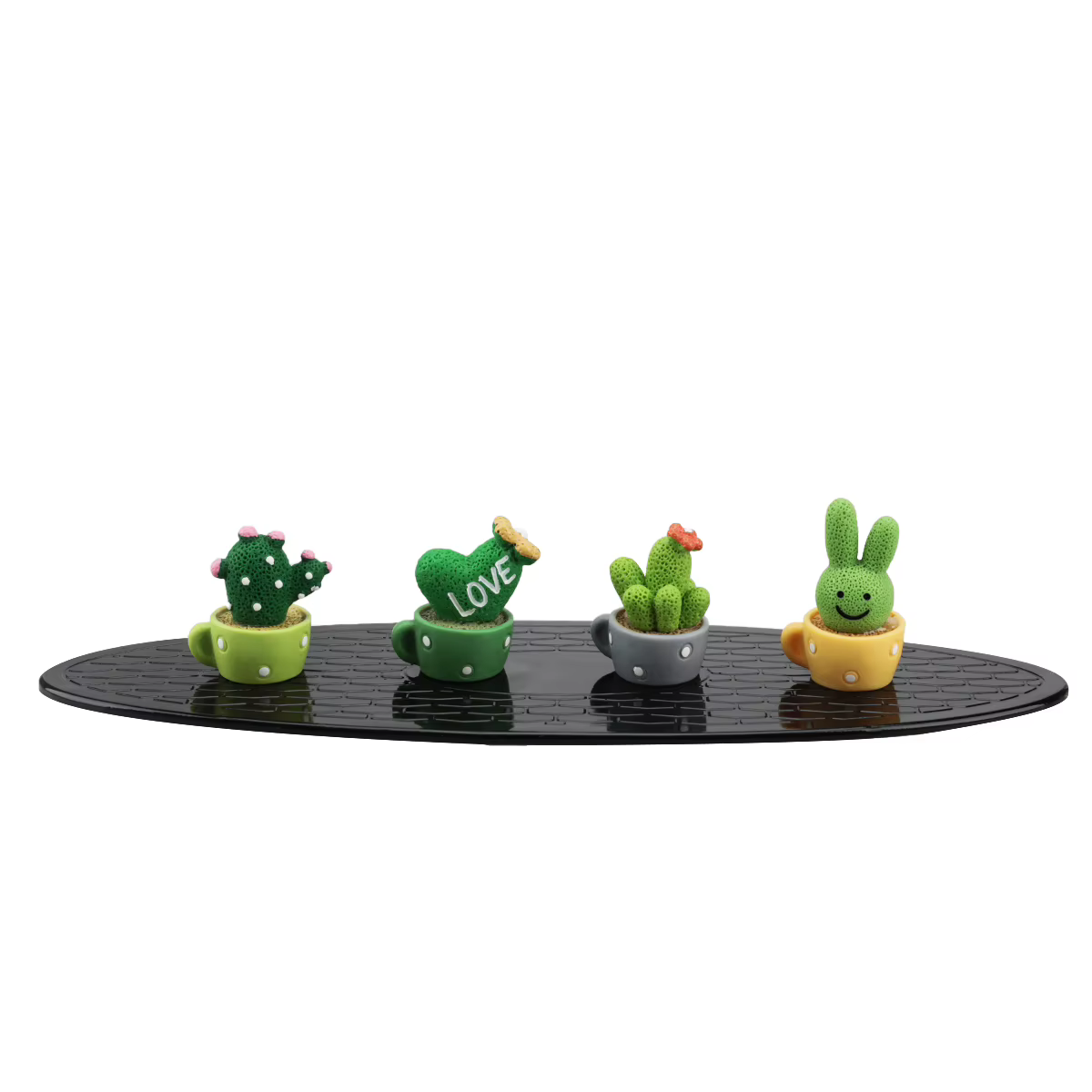 4 décorations de voiture en forme de cactus