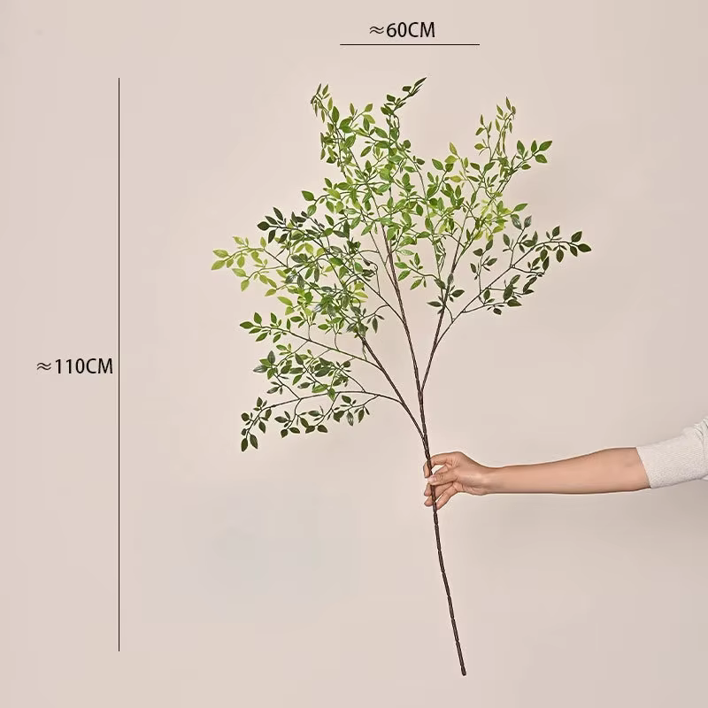 Plantes vertes artificielles à branche unique