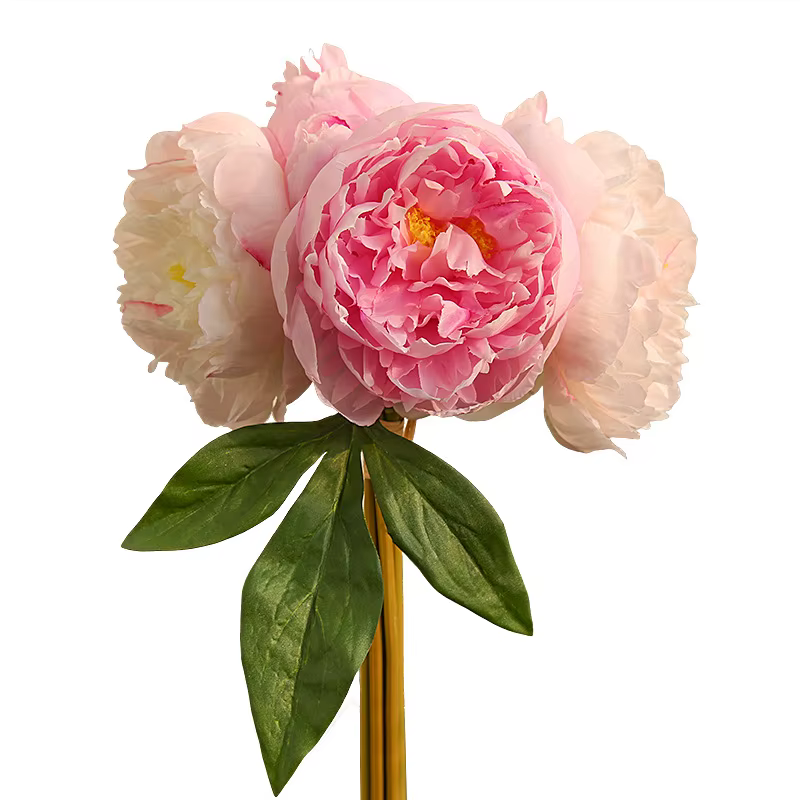 Bouquet de pivoines roses artificielles