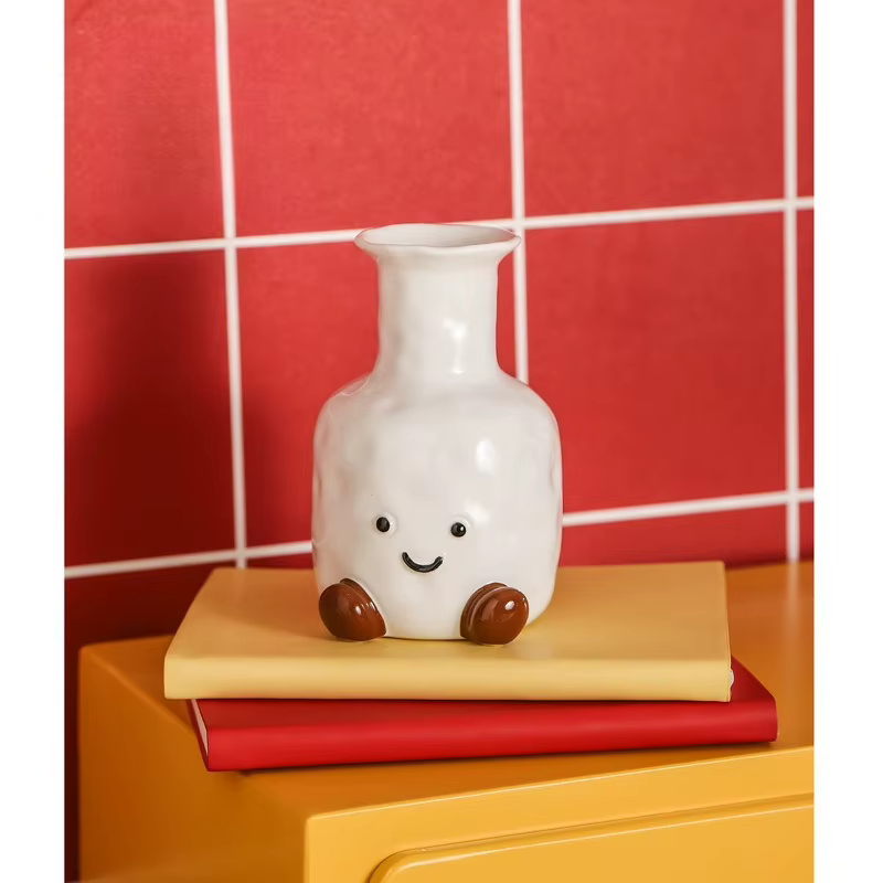 Vase à visage souriant mignon