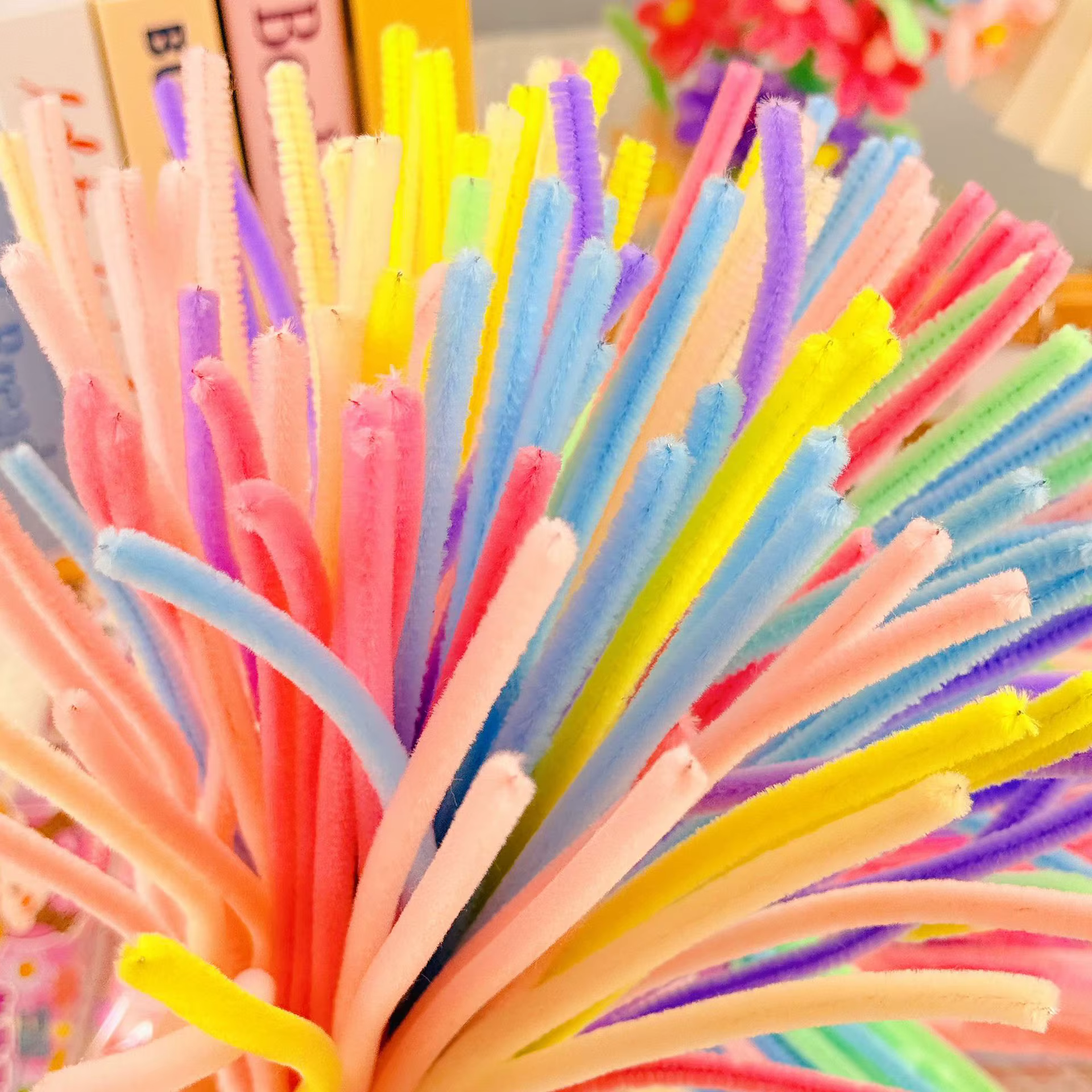 Bâtonnets de chenille pour fleurs