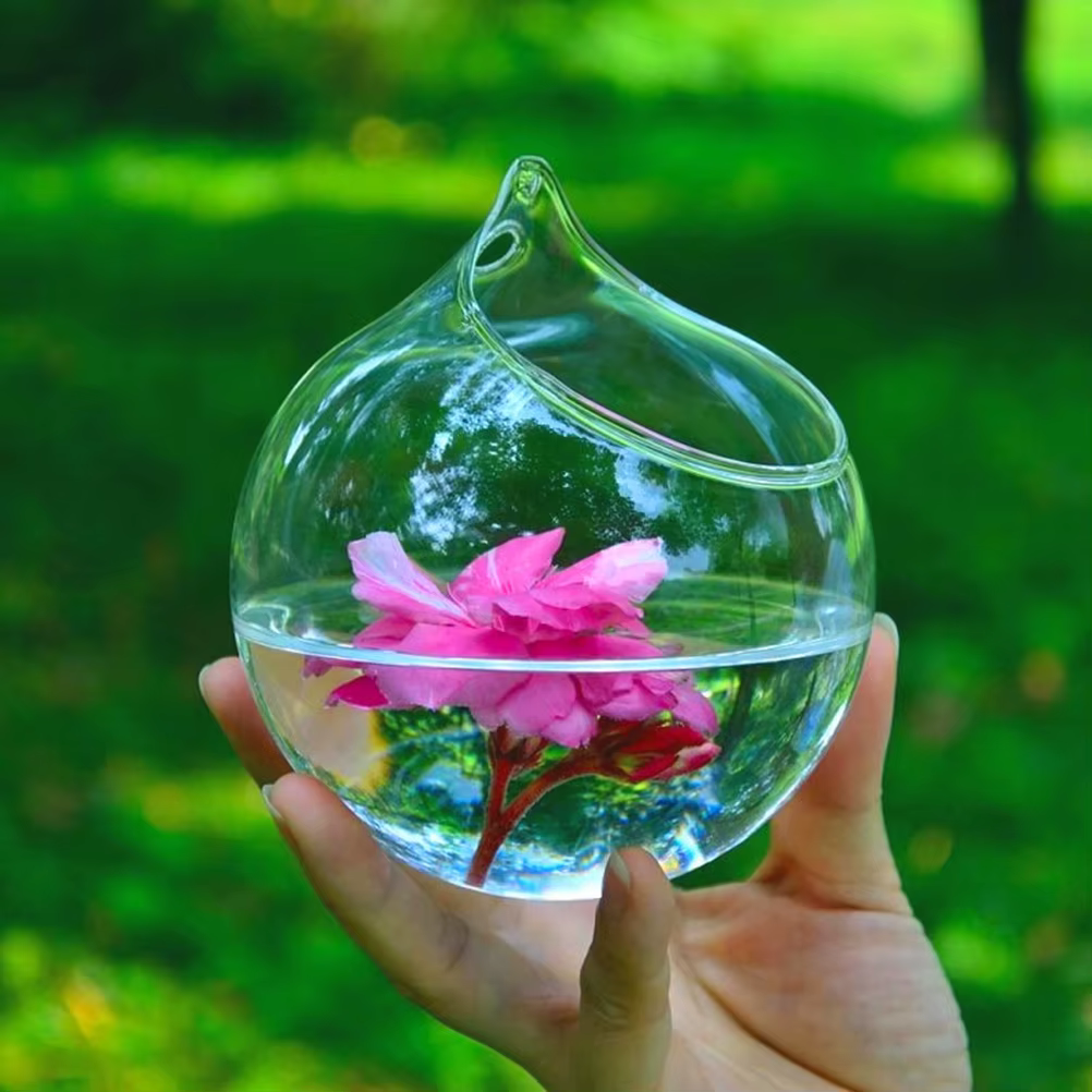 Boule suspendue créative en verre transparent