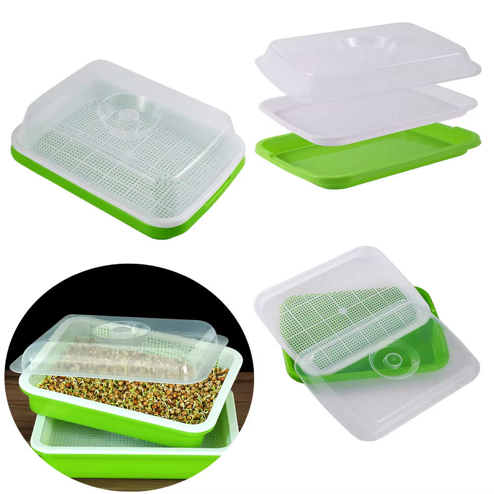 1 ensemble plat de germination Pot de culture hydroponique semis de légumes haricots Pot