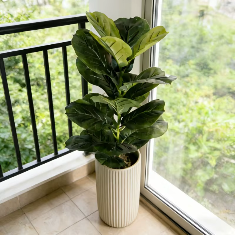 Grand arbre artificiel Ficus de 100 cm à 23 feuilles