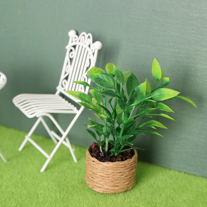 Mini arbre Miniature en Pot pour maison de poupée 1:12