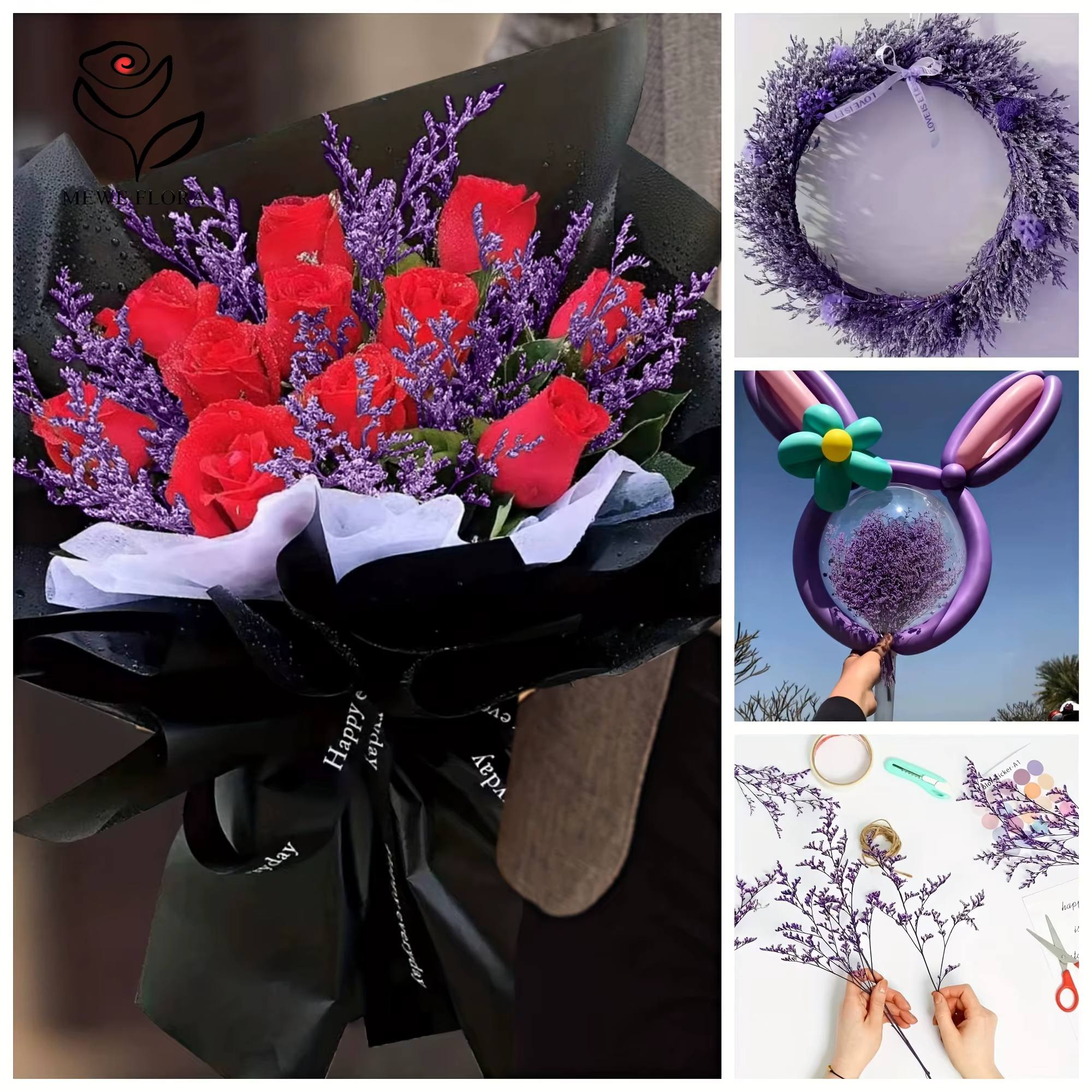 Bouquets de Limonium vaccés Naturels