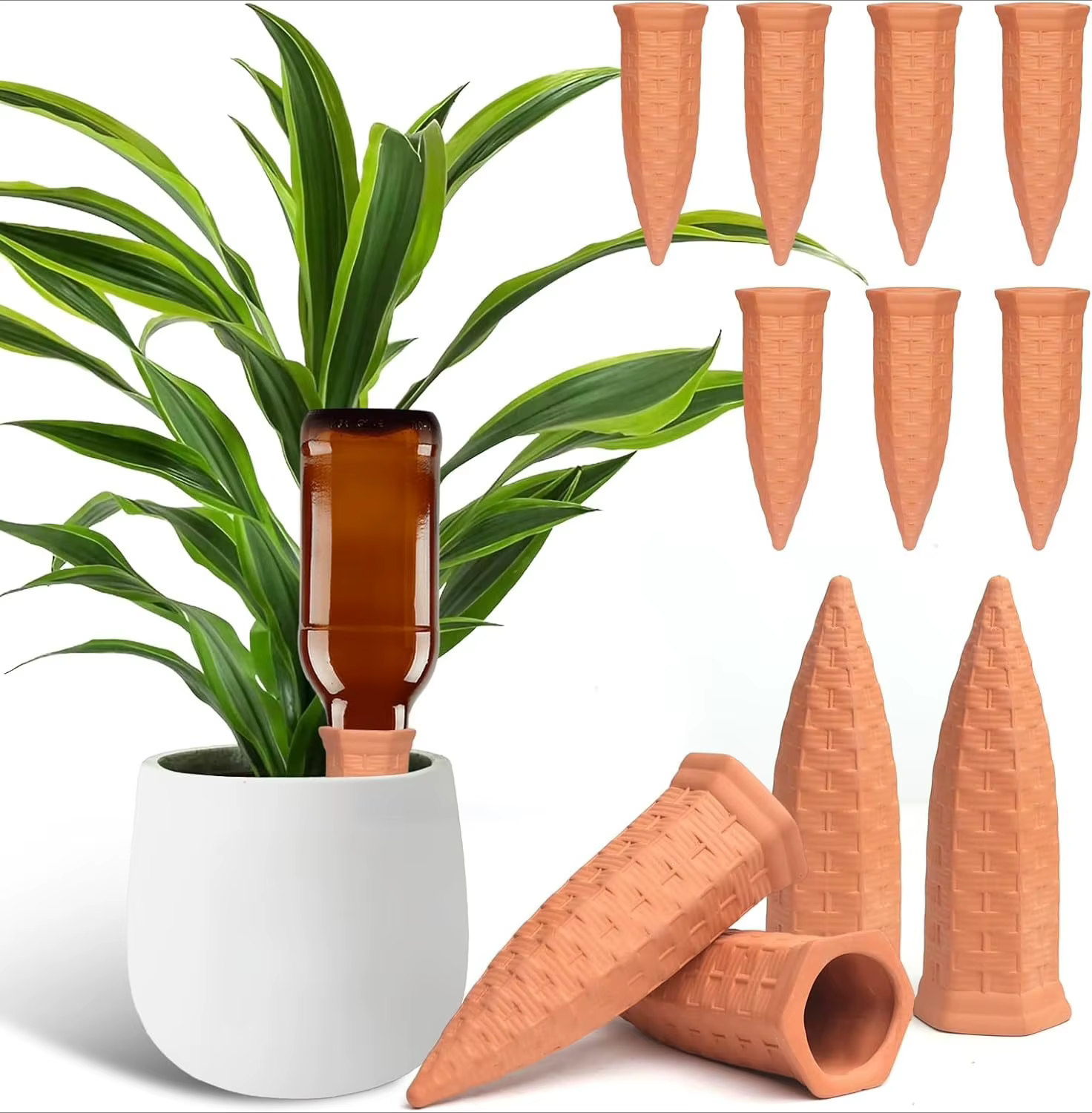 Arrosoirs automatiques en terre cuite pour plantes d'intérieur/extérieur