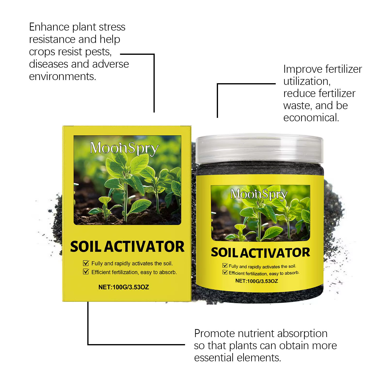 L'activateur de sol endure le sol compact fournit des éléments de trappe