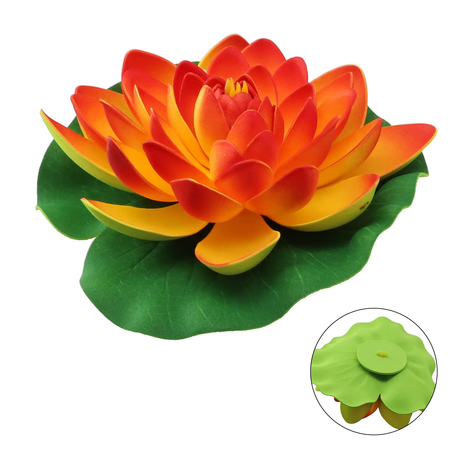 Fleur de lotus flottante artificielle de 18 cm pour aquarium