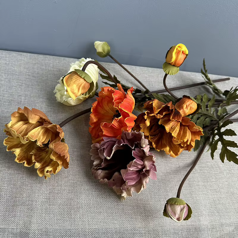 5 pièces de fleurs artificielles en PU