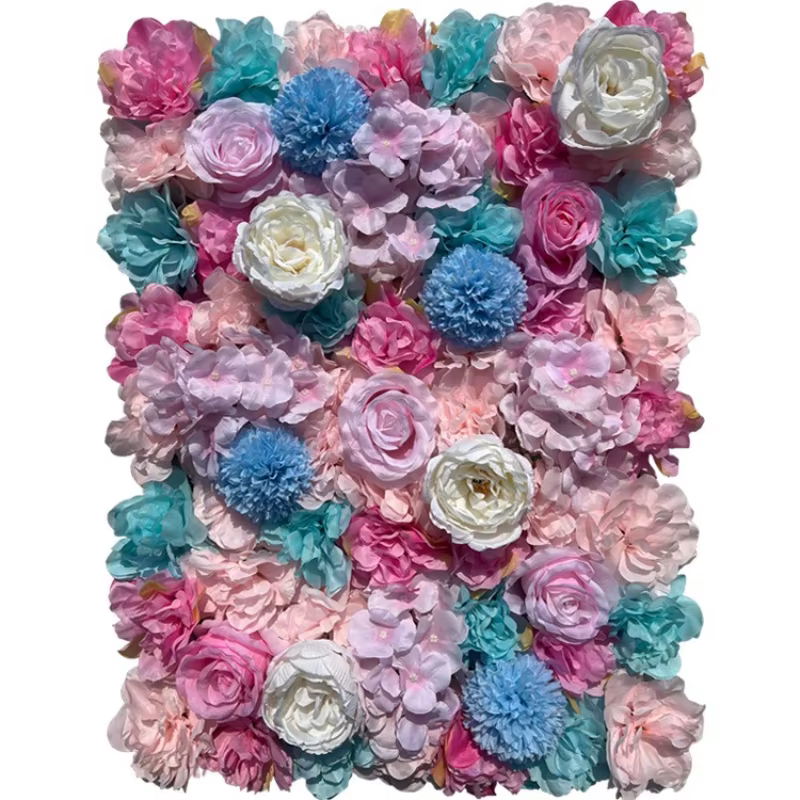 Mur de roses artificielles en soie