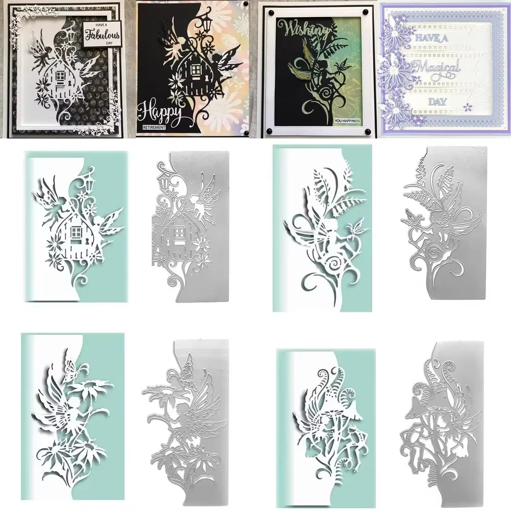 Edger artisanat matrices fée fleur métal
