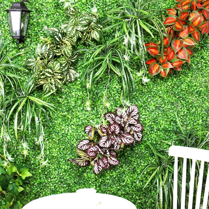 Gazon artificiel vert plantes de décoration murale
