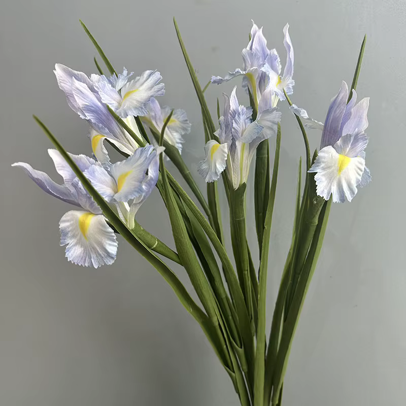 Fleurs d'iris artificielles en soie