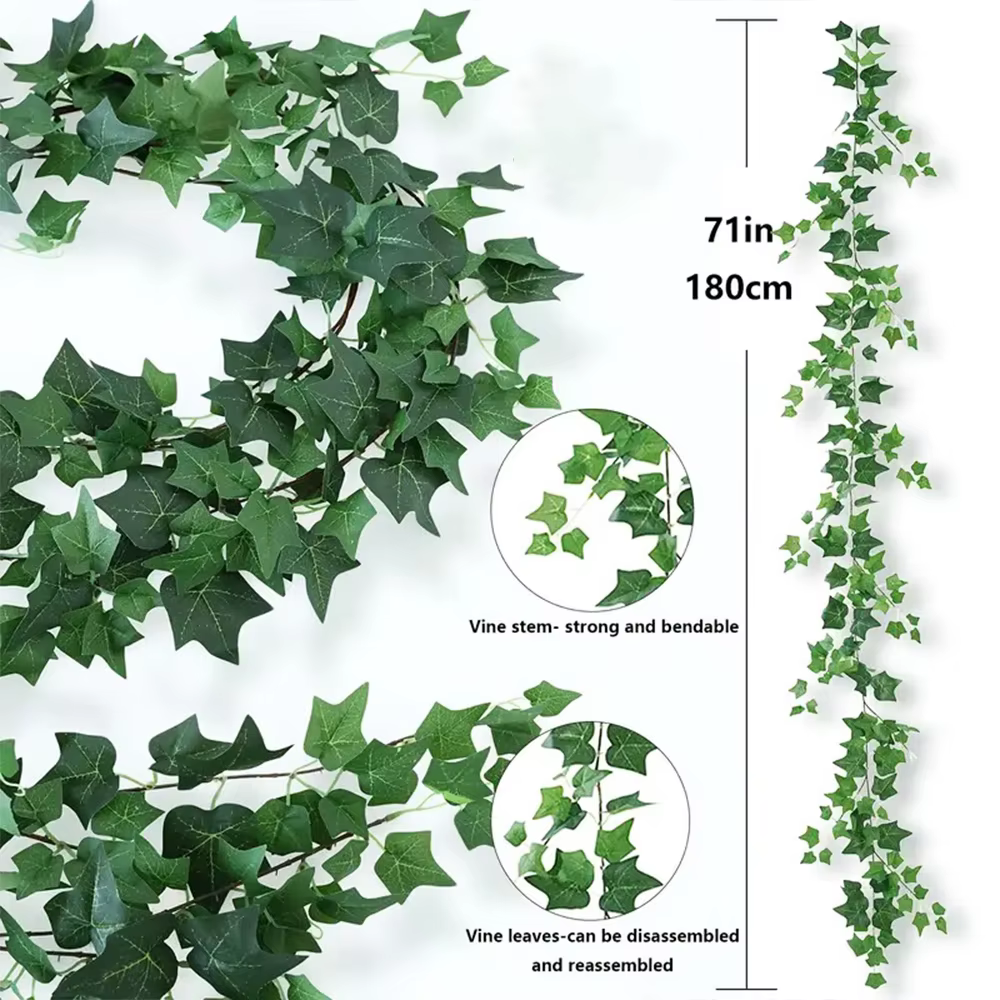 Guirlande de vigne de lierre verte artificielle