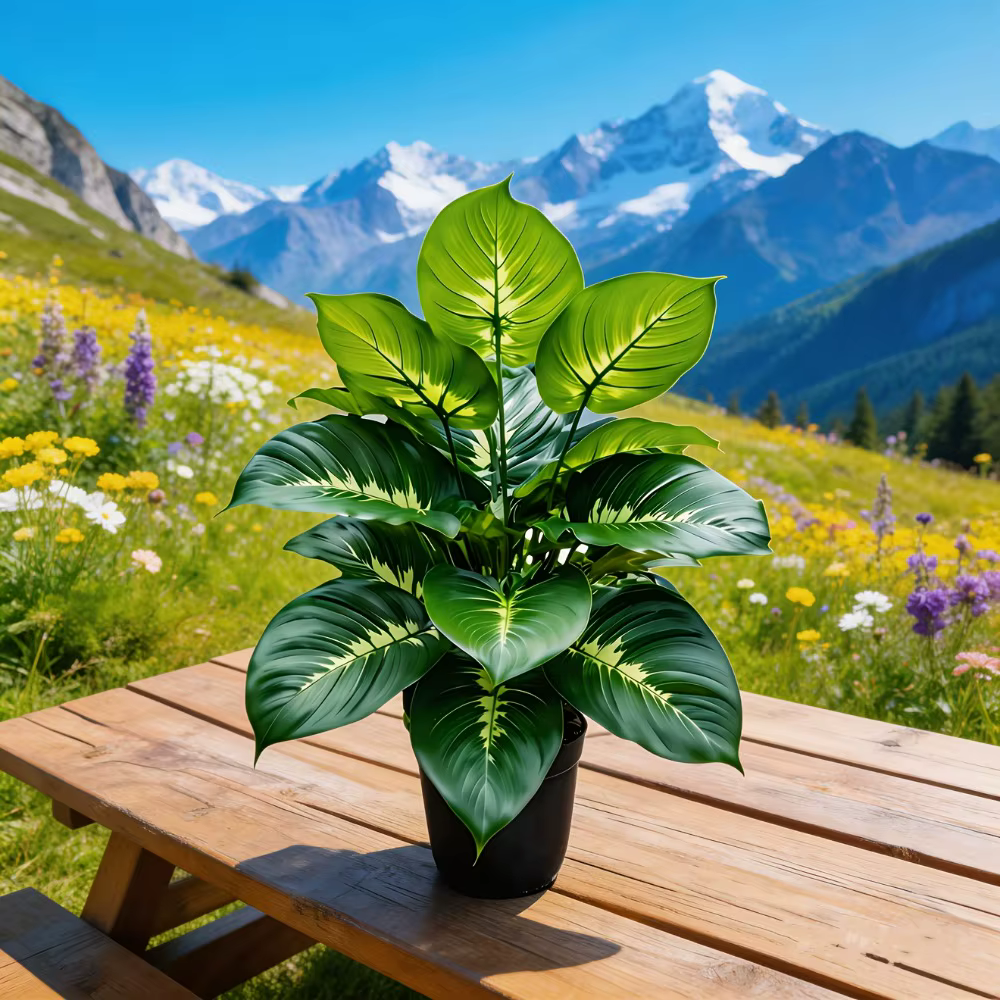 1 grande plante artificielle ressemblant