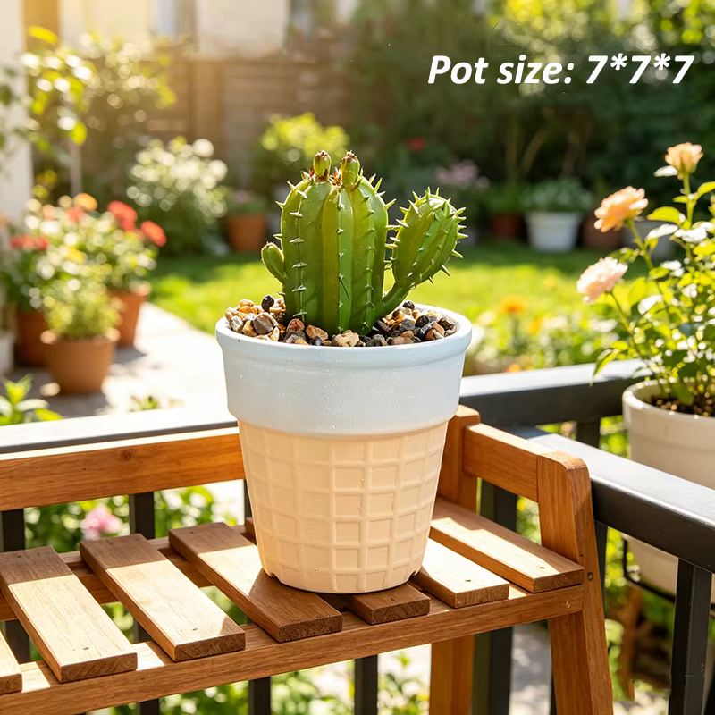 Pot à fleurs en céramique style nordique mignon