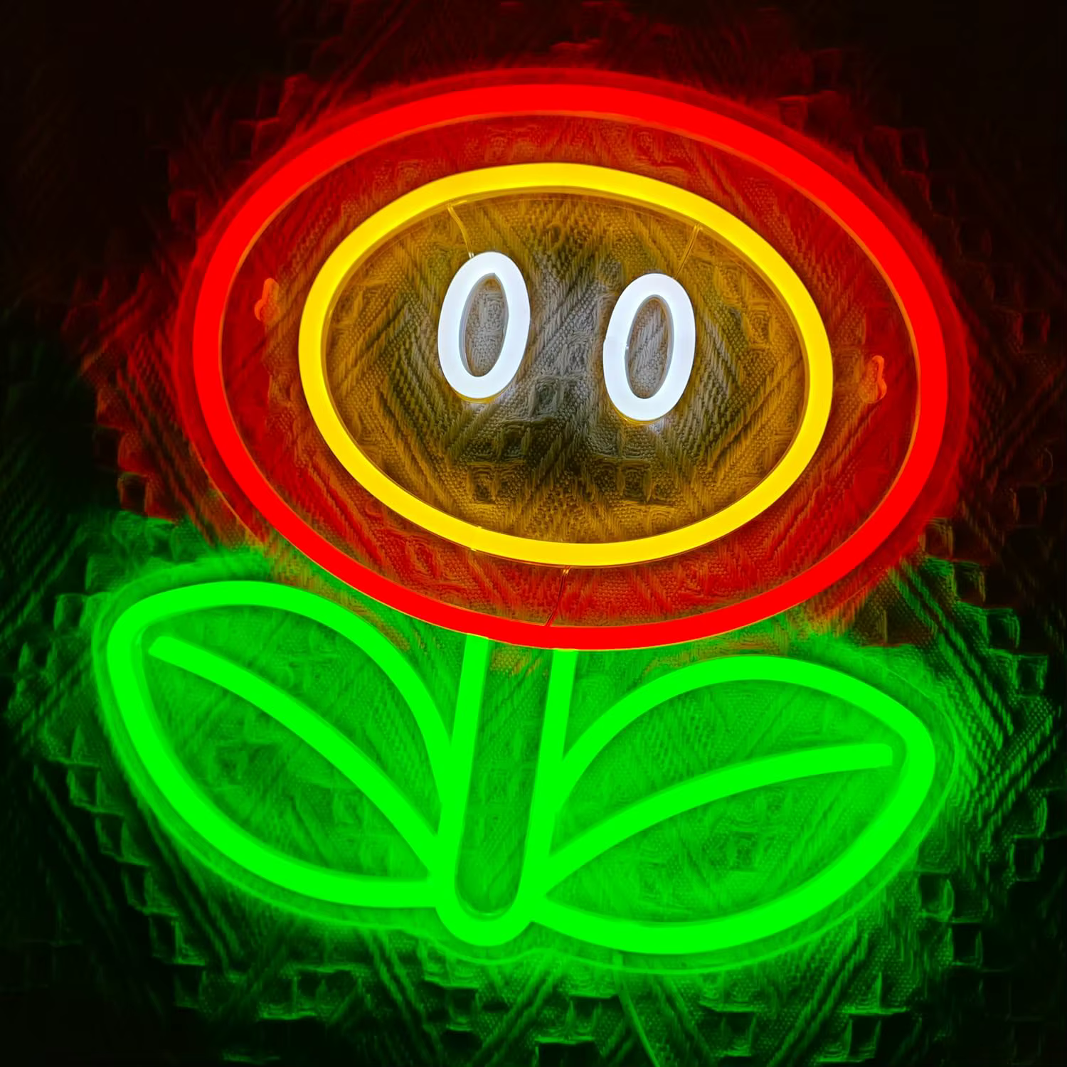 Enseigne au néon de fleur de feu, enseigne au néon de jeu pour homme, grotte, chambre à coucher, salle de Gamer, salon, décoration murale de fête, cadeaux d'anniversaire et de noël