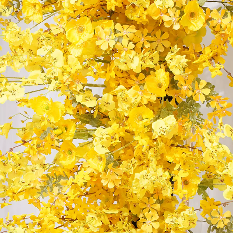 Rangée de fleurs de jasmin série jaune