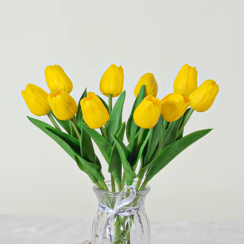 Fleurs de tulipes artificielles en silicone