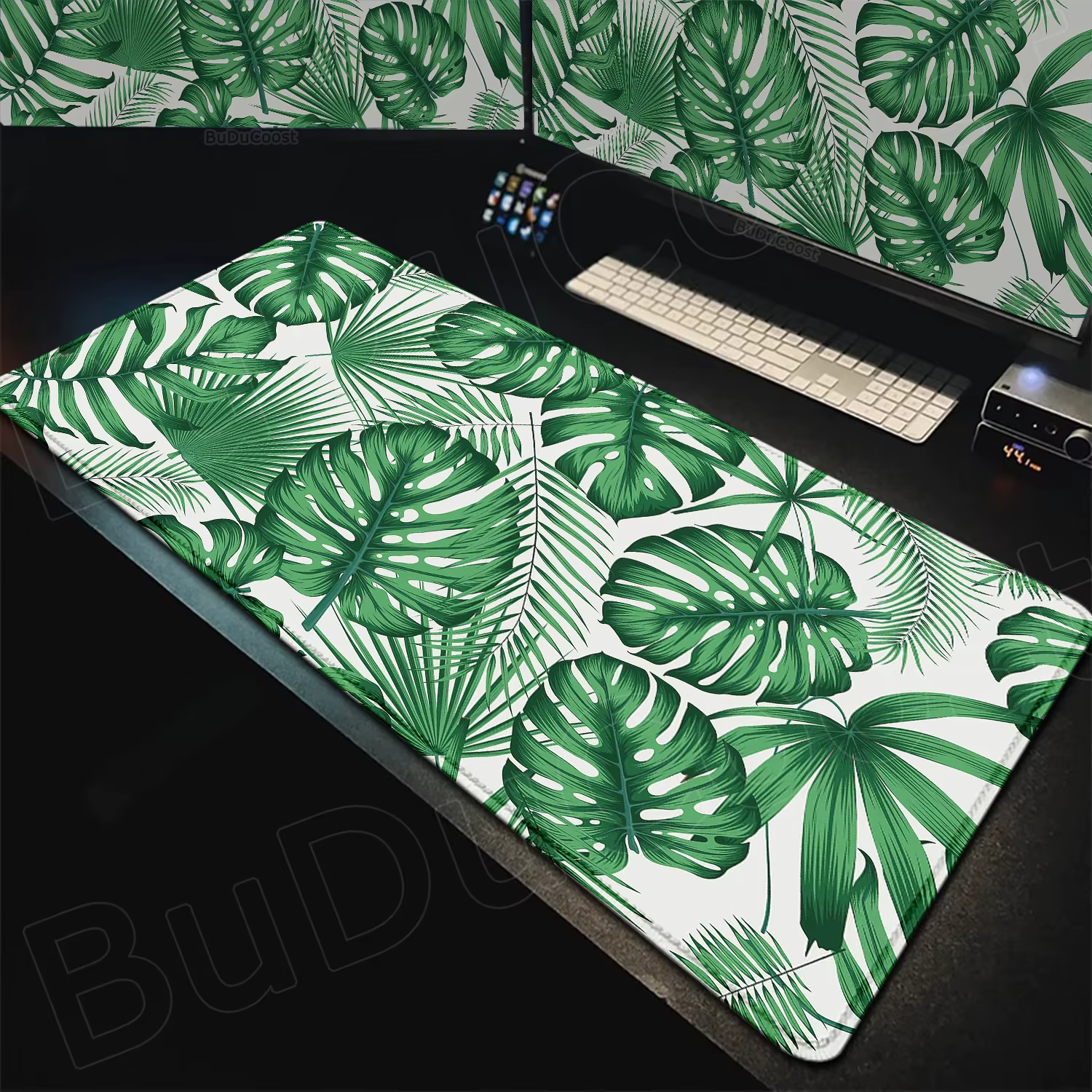 Tapis de souris plante florale verte botanique