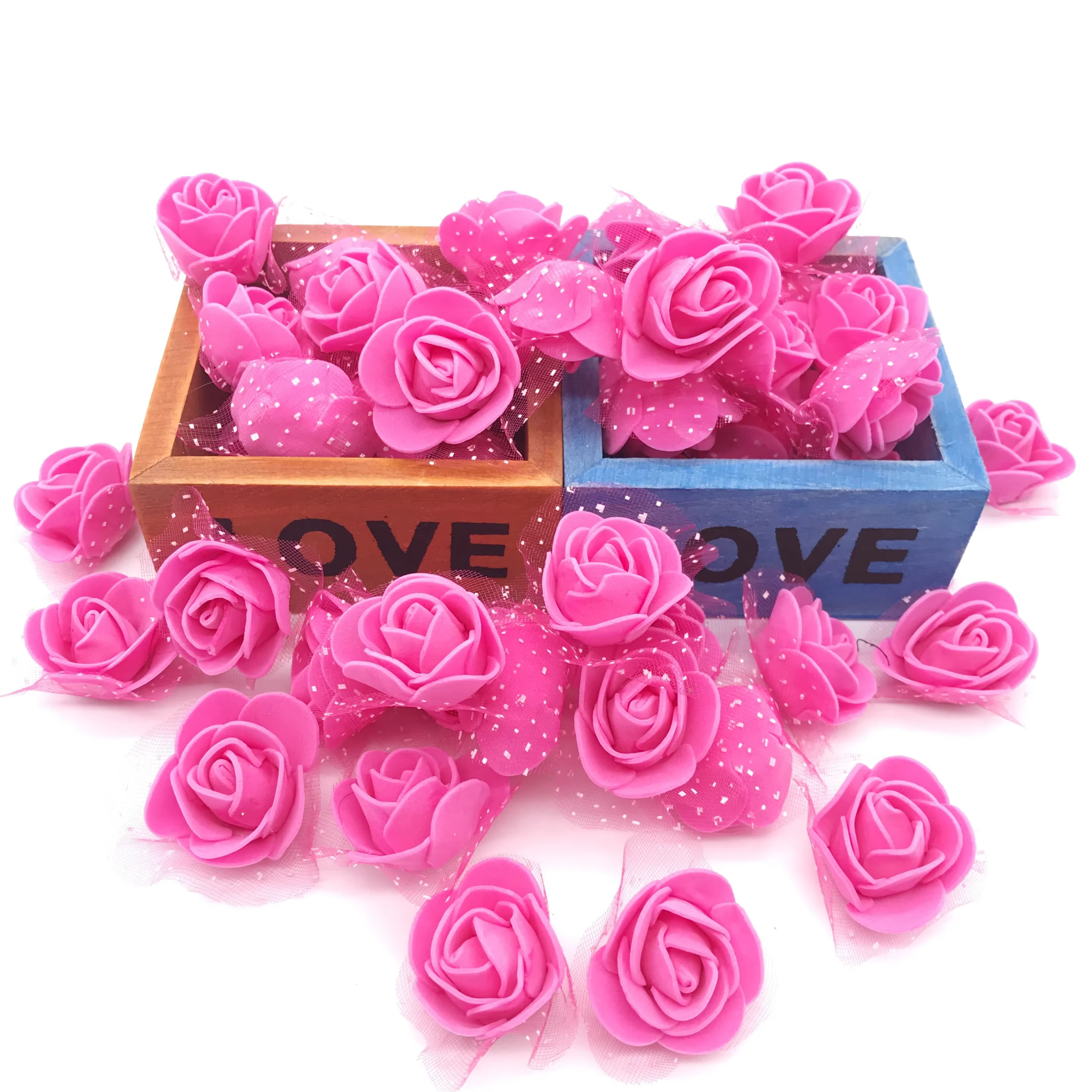 Roses en mousse de polyéthylène