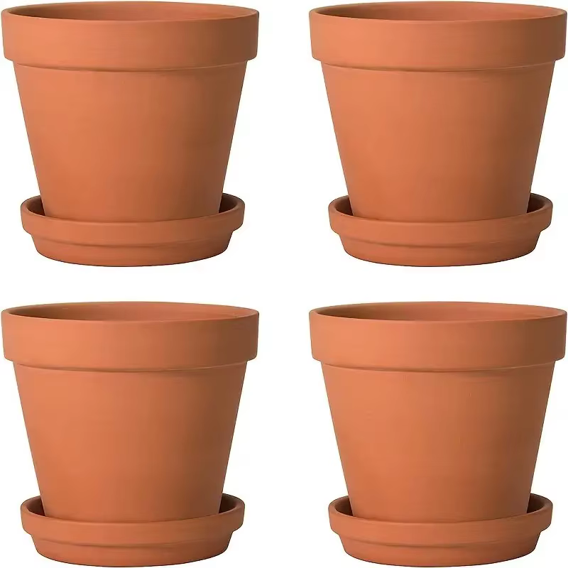 Pots en terre cuite de 4 pouces (paquet de 4)
