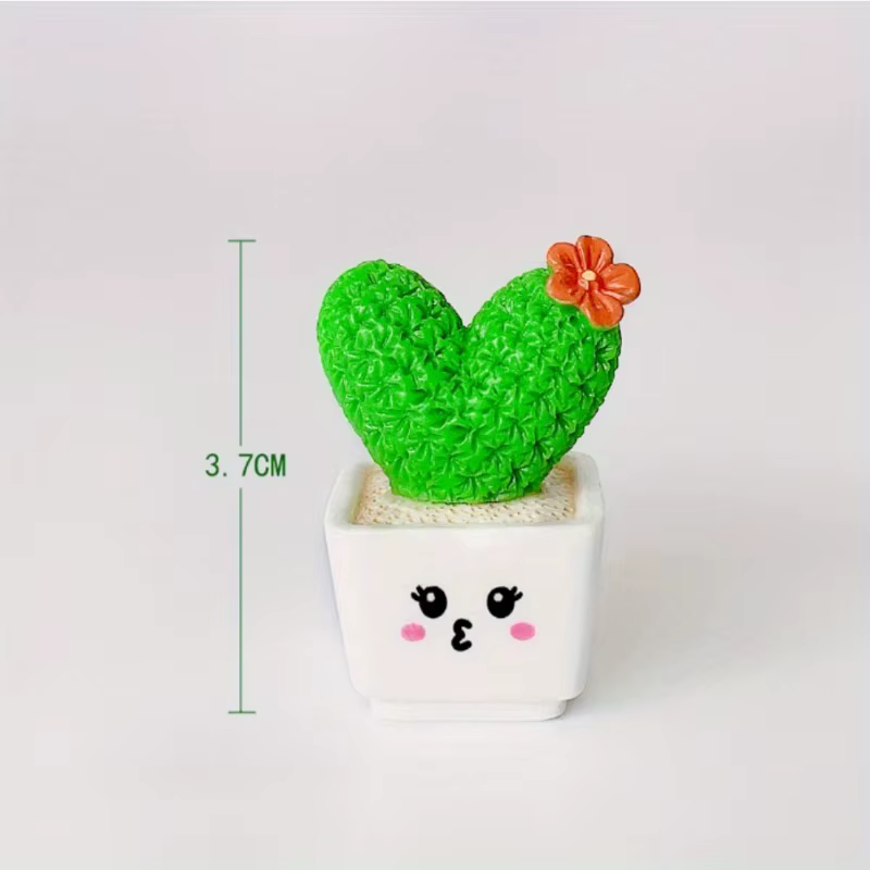 1 lot de 4, Cactus succulent en résine