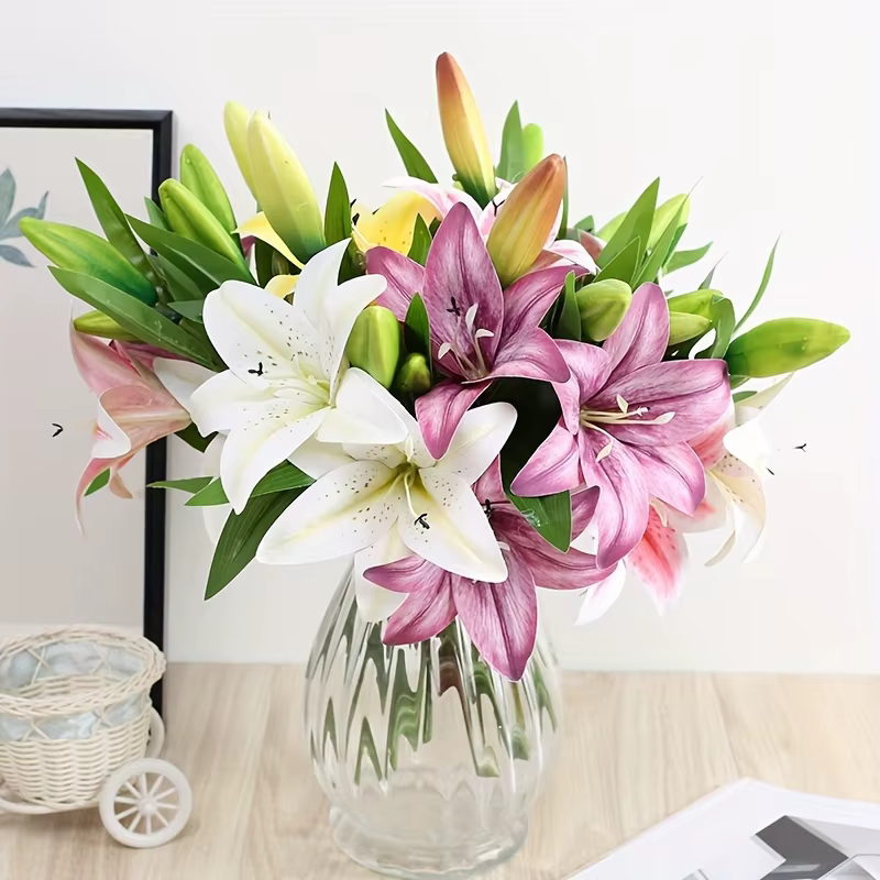 Fleurs artificielles en forme de lys