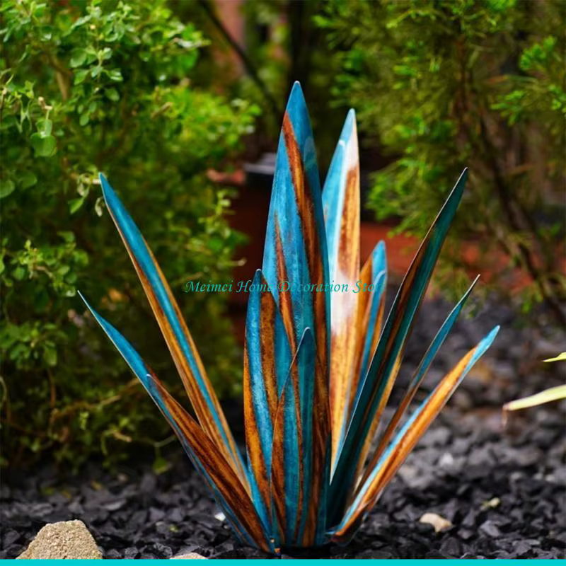 H7BF – décorations jardin en Agave pour piquet extérieur