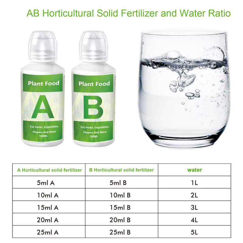 Kit de solution d'engrais liquide nutritif hydroponique A et B
