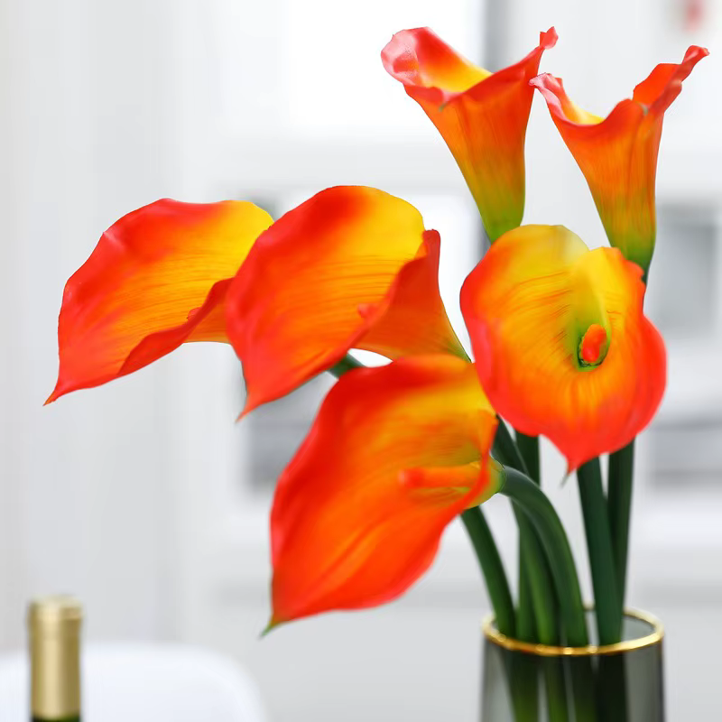 5 pièces de branches de lys calla artificielles