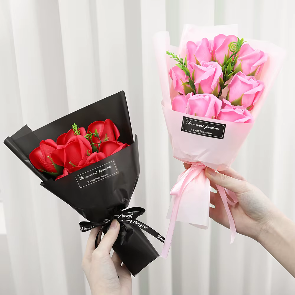 Bouquet de roses artificielles