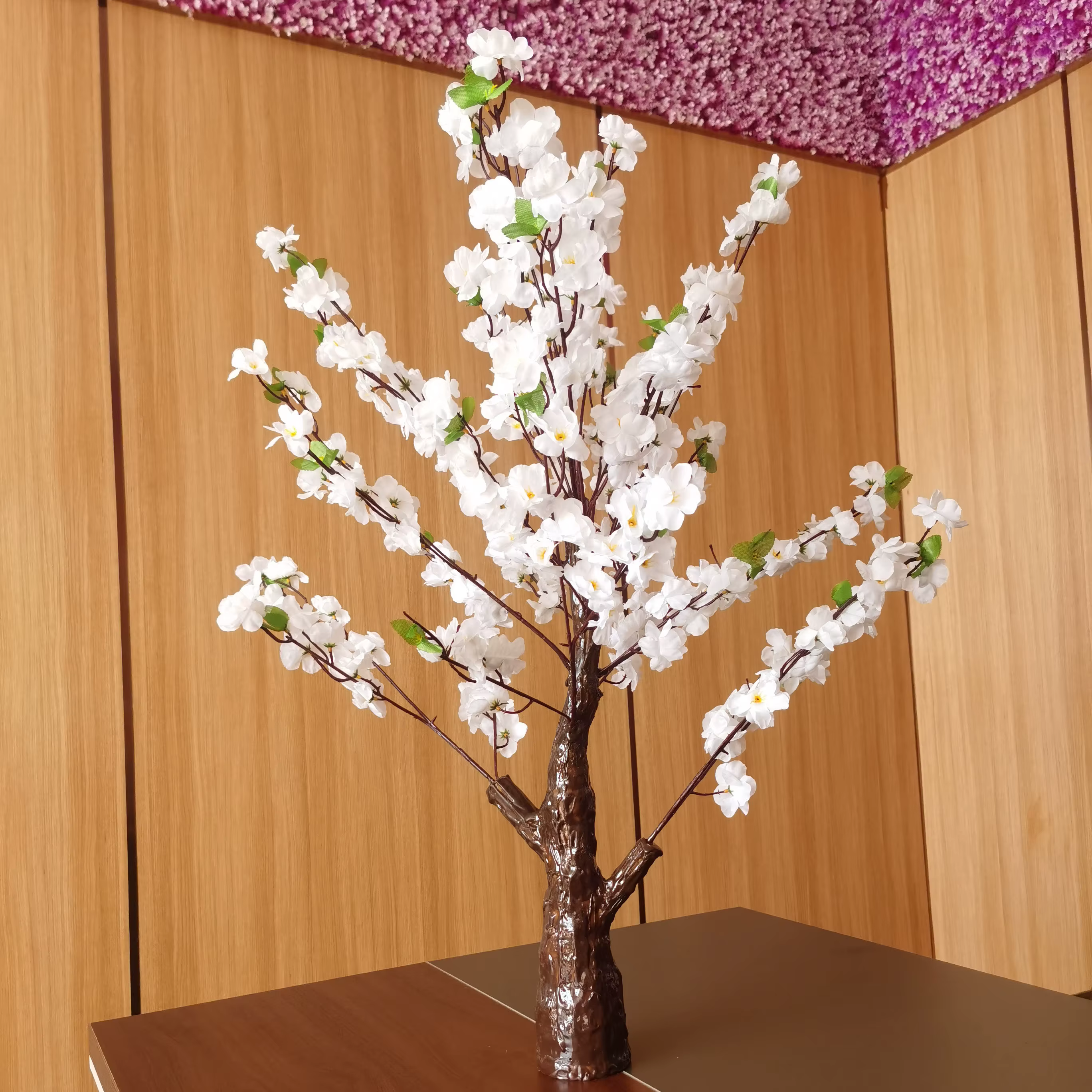 Arbre de Table Artificiel Blanc pour ixde Mariage, Simulation de Fleurs