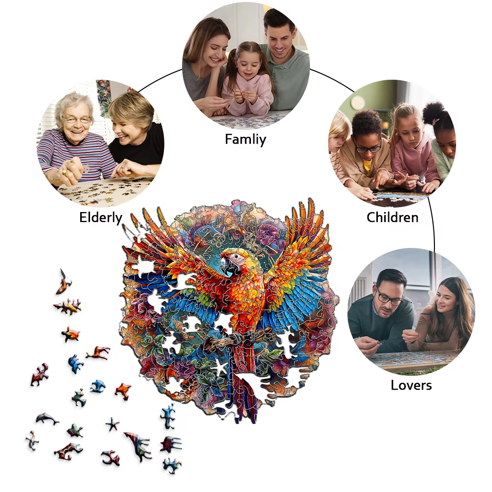 Magnifique puzzle en bois colibri – Décoration parfaite pour la maison et cadeau de vacances