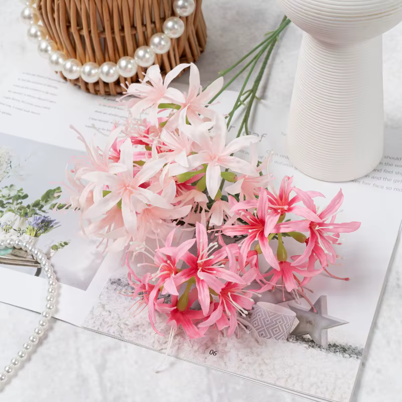 12 pièces de fleurs artificielles en soie