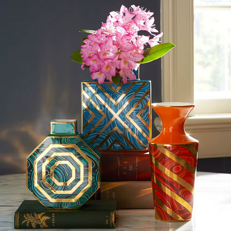 Vase à fleurs en céramique de luxe américain