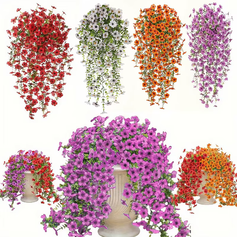 Plante artificielle violette suspendue
