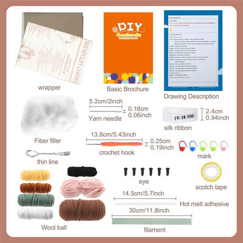 Kit de crochet de bouquet de fleurs pour adultes et débutants