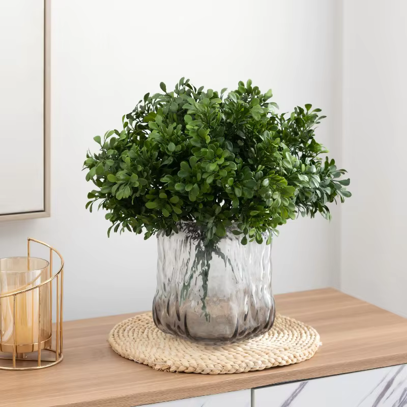 8 pièces de plantes artificielles de type herbe milanaise verte pour mariage
