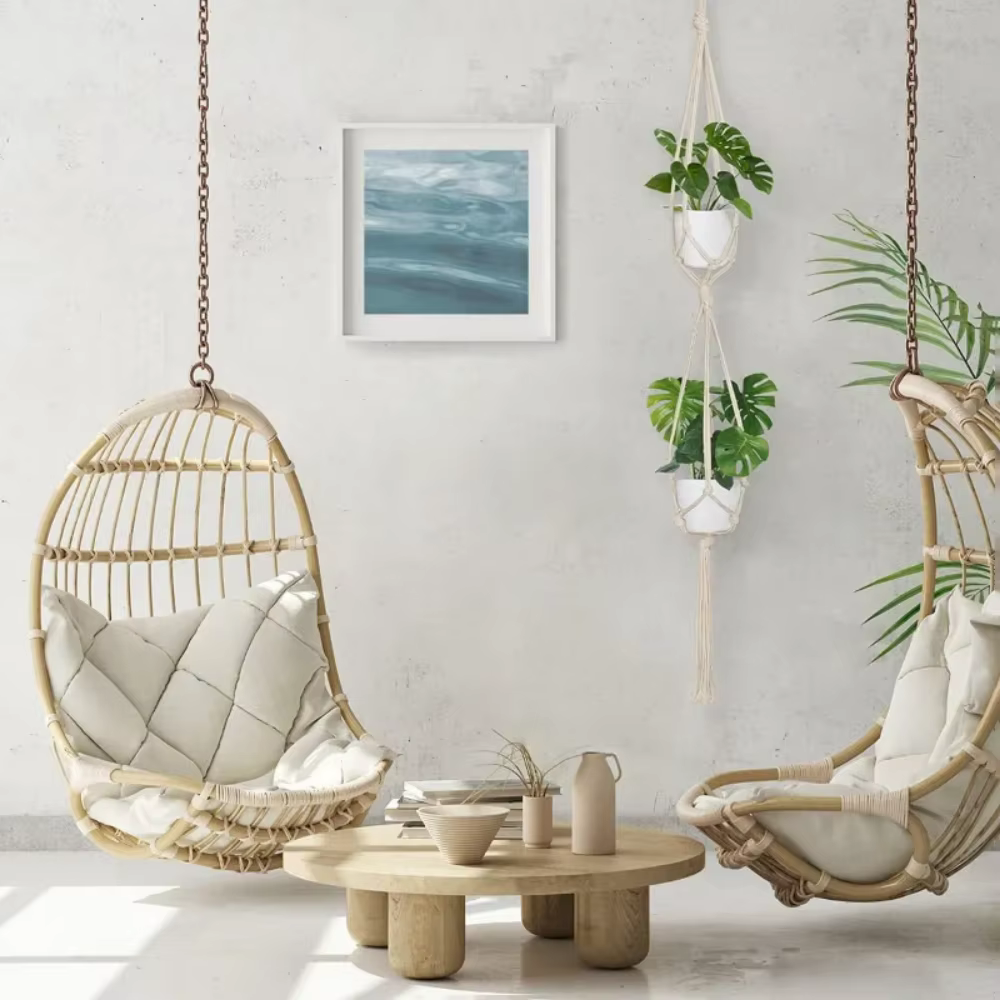 Paniers suspendus pour plantes de style bohème