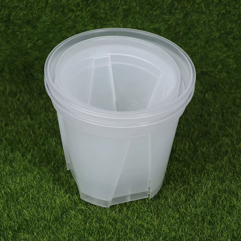 Pot de fleur Transparent avec plateau