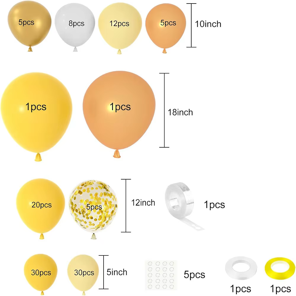 Kit d'arc de ballon de sérénité de tournesol