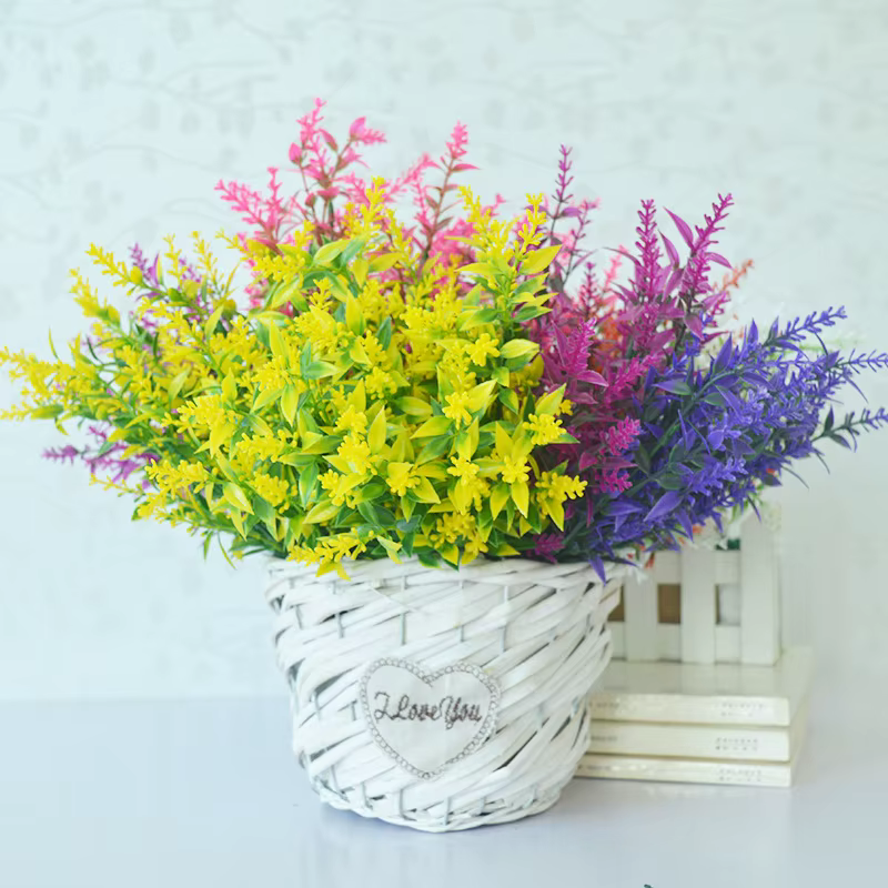 Plante verte lavande, bouquet d'herbe d'eau